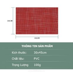 C2 Tam Lot Ban An Placemat Pvc Chu Nhat Pk-181